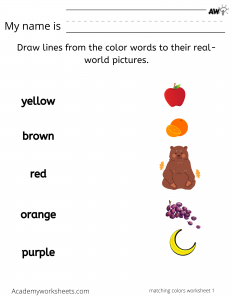 Learning Colors and Color Words PDF - Academy Worksheets