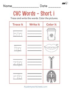 CVC short vowel i