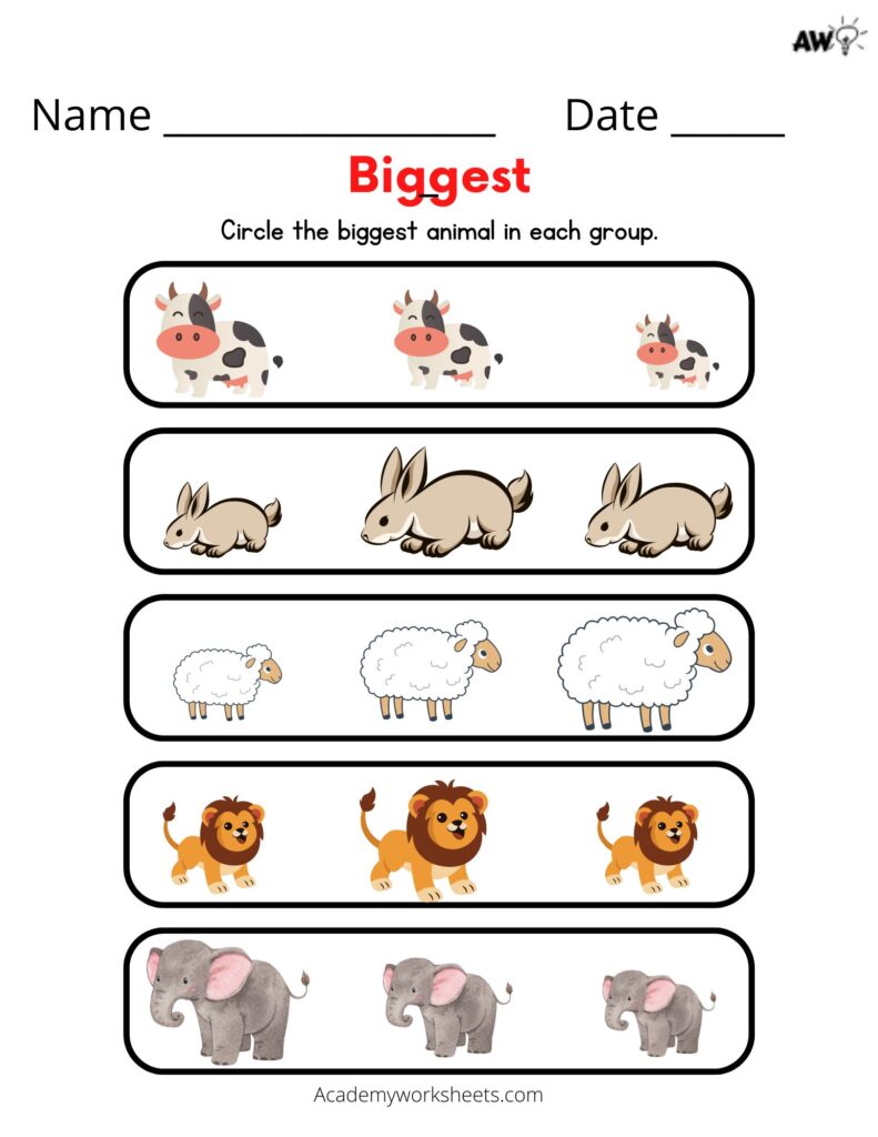 comparing animal sizes