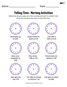 telling time to the quarter hour