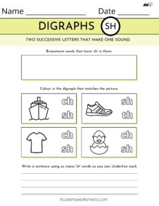 digraphs Sh sounds phonics