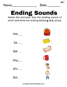 end of word sounds