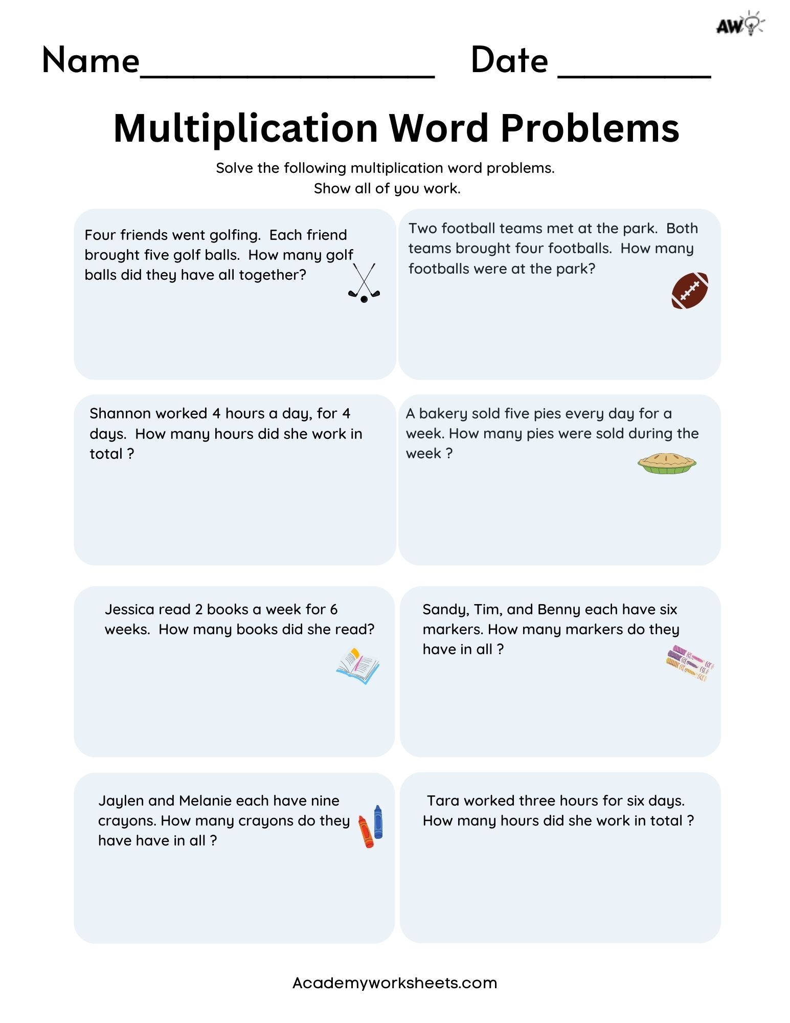 problem solving multiplication examples