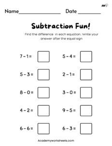 simple subtraction