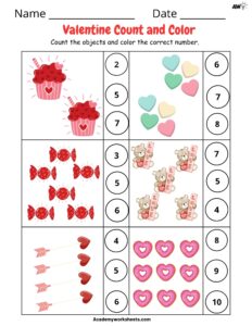 counting objects 1-10 free printables