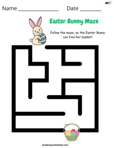 Spring maze free printable