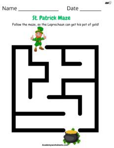 St Pat puzzles free printable