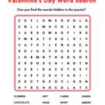 Valentine Day Word Search - number 1