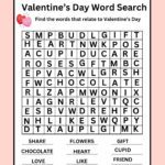 valentine day word search