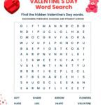 valentine day word search 3