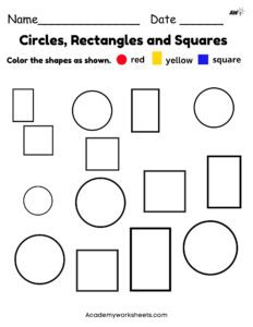 shapes circles, rectangles, square
