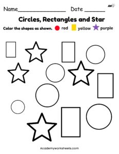 color circles rectangles stars