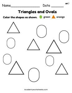coloring shapes triangle oval