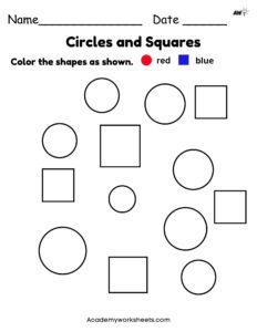 color circle and squares