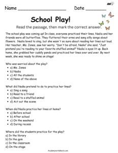 Who, when, what, where questions free printable worksheets
